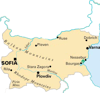 Map of Bulgaria